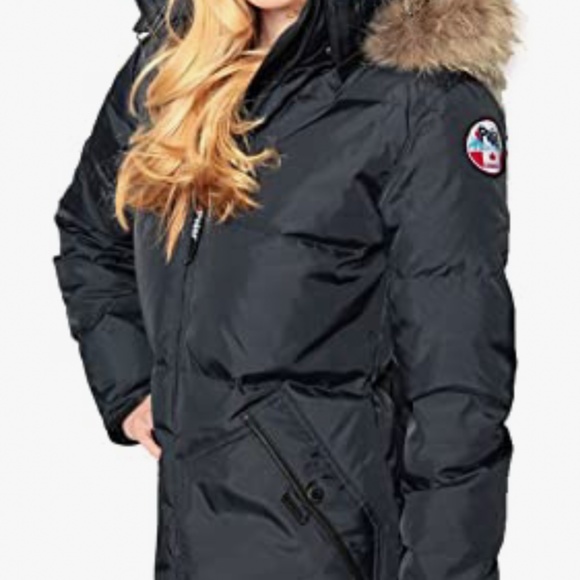 Plajar down coat with Racoon and rabbit hood - Picture 6 of 7